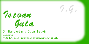 istvan gula business card